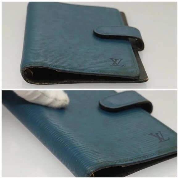 LOUIS VUITTON Epi Agenda PM Day Planner Cover 2Set Blue R20055 LV Auth 131566 - Picture 16 of 16
